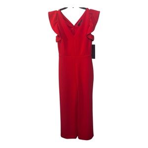 Rachael Roy Elegant Red Jumpsuit XS